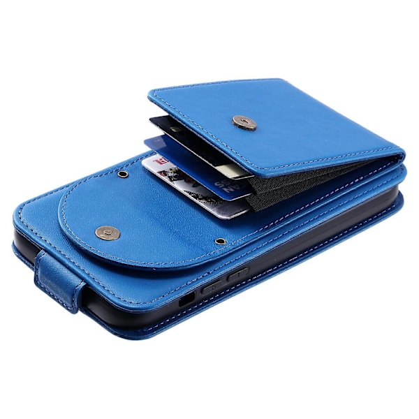 Til Samsung Galaxy A34 5G Etui Vertikal Flip Kort Taske Telefon Cover med Stropper Style E