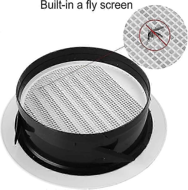 200mm Luftventil med Skyddsgaller - ABS (200mm)-Bra