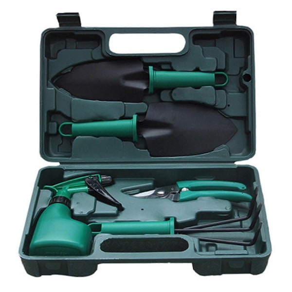 5/10 kpl Puutarhatyökalusetti Liukumaton kahva Puutarhakäsityökalusetti kantolaukulla puutarhanhoidon ystäville Green 5 piece set