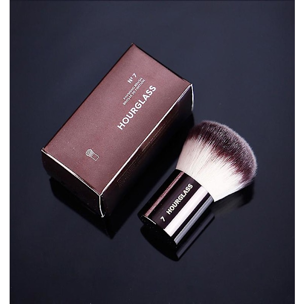 1 stk. HG Pro Makeup-børster Pudderkontur Blusher Make up-børste Højlys Bronzer udsøgt Professionelt metalhåndtag med æske 7