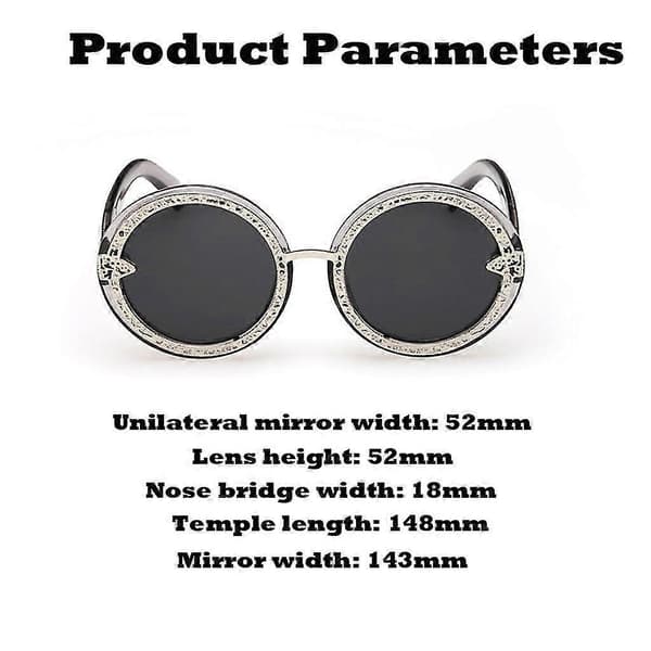 Färgglada Lyx Retro Solglasögon Mode Båge Glasögon Damer Kvinnor Heta Black and gray