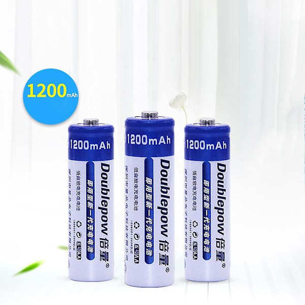 4 st 1,2V 1200mAh AA Ni-MH uppladdningsbara batterier för fjärrkontroll ficklampa elektronisk leksak