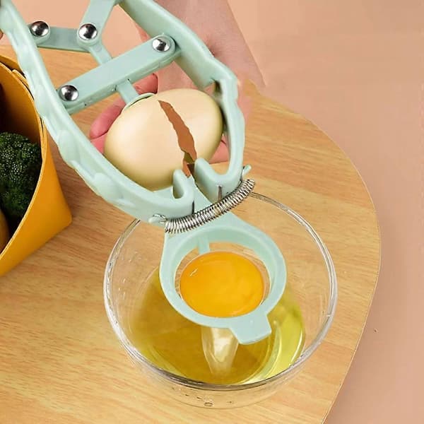 Multifunksjonell 2 i 1 Eggeåpner, Eggeskallåpner Eggeseparator for Rå Egg black