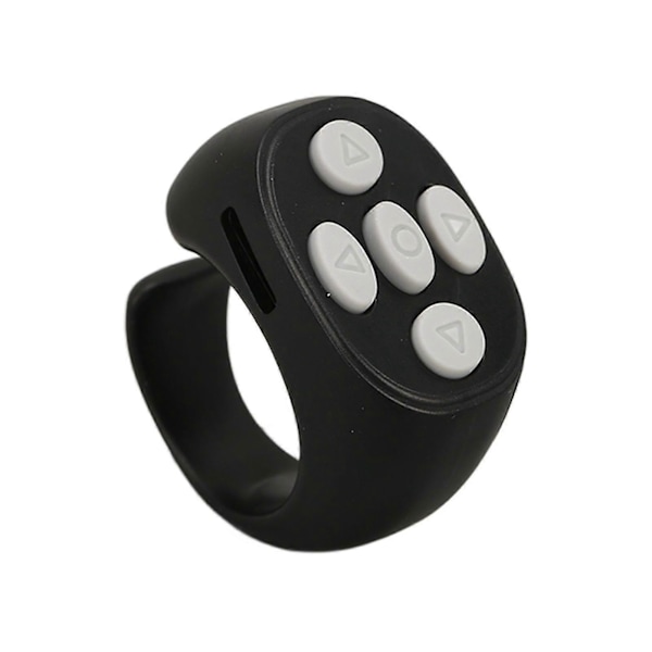 Smart Ring Controller Bluetooth 5.3 Trådløs Fjernbetjening Sideskifter Til Tik Tok Elektronisk Bog Black
