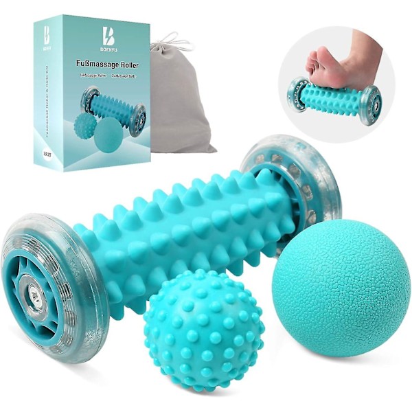 Latest Improved Version Foot Massager Foot Massage Roller [set Of 3] Muscle Roller & Balls Set Innovative Foot Massage Roller Foot Hedgehog Ball For R