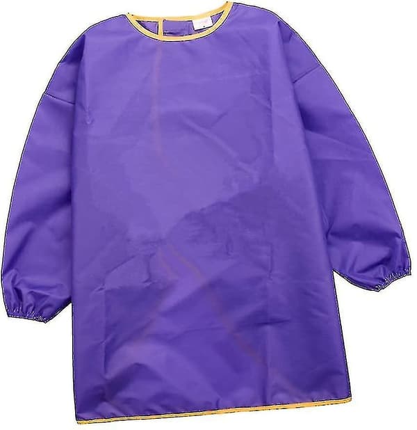Børnemalerismock, børneforklæde, blå, S Purple M