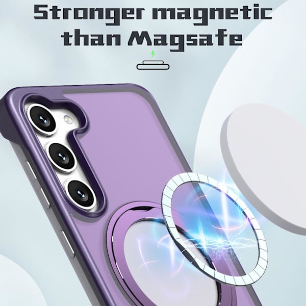 Samsung Galaxy S23+ magneettinen puhelinkotelo Tpu+akryyli reunaton kuori Purple