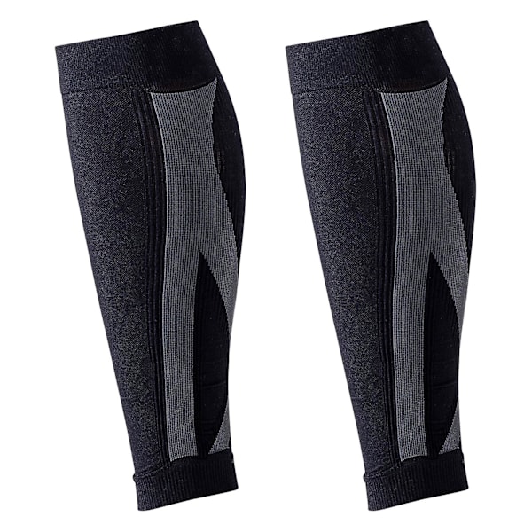 1 par kompressions lægærmer ekstra bløde strækbare vaskbare åndbare hudvenlige krampelindtræk unisex kompression Black Gray L