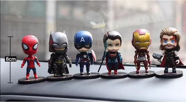6 stk. Blind Box Drengelegetøjsmodel Mini Dukke Marvel Avengers Spider-Man Dukke
