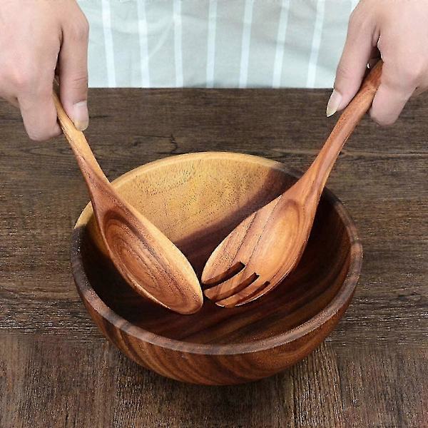 7 st Heilwiy Bästa Köksredskap i Trä Non-Stick Matlagningsskedar Träspatel Serveringssked Gåva