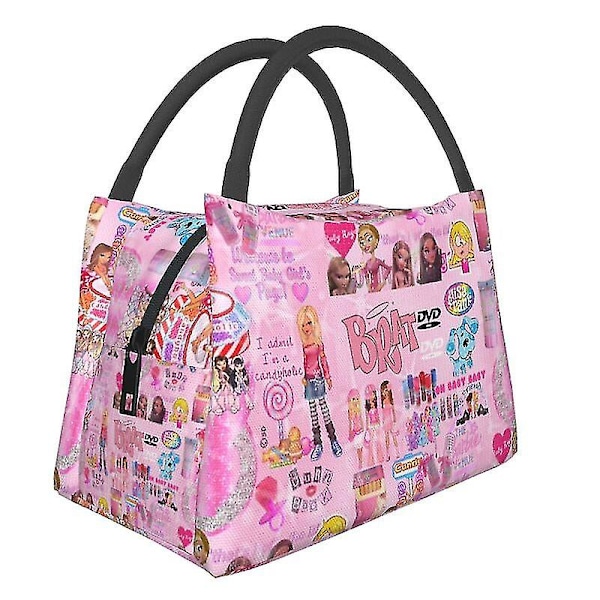 Bratz Doll Insulated Lunch Bag For Women Portable Cartoon Tv Movie Cooler Thermal Lunch Box Beach Camping Travel