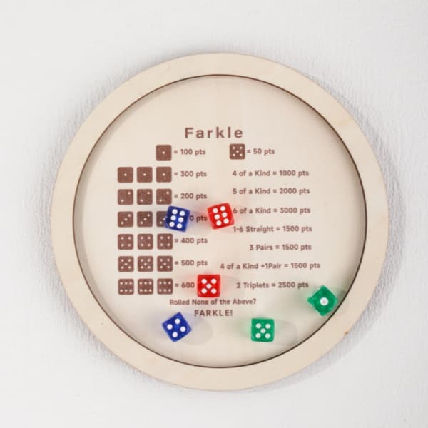 Personlig Farkle terningbakke