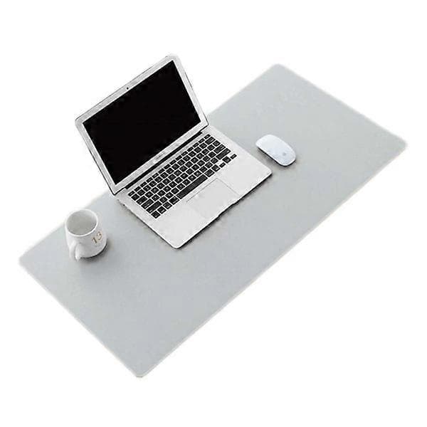 Skrivbordsmatta 80x40cm PU-läder Läder Grå grå