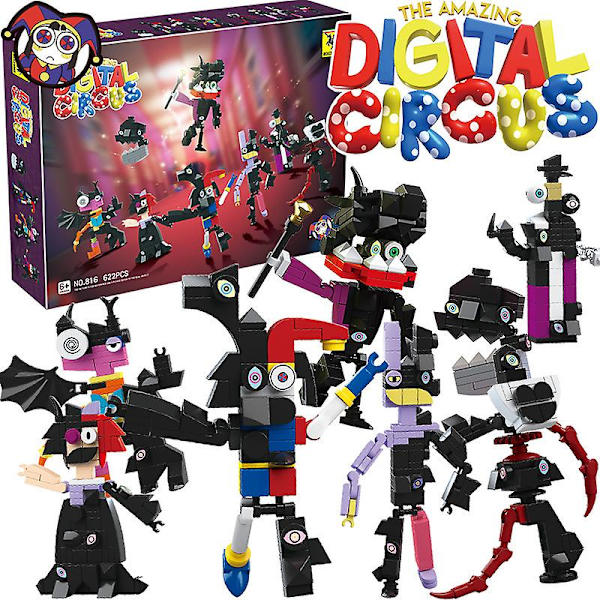 Fantastiske Digitale Cirkusfigurer Byggeklodser Legetøj til Børn i Alderen 7-14 Style C