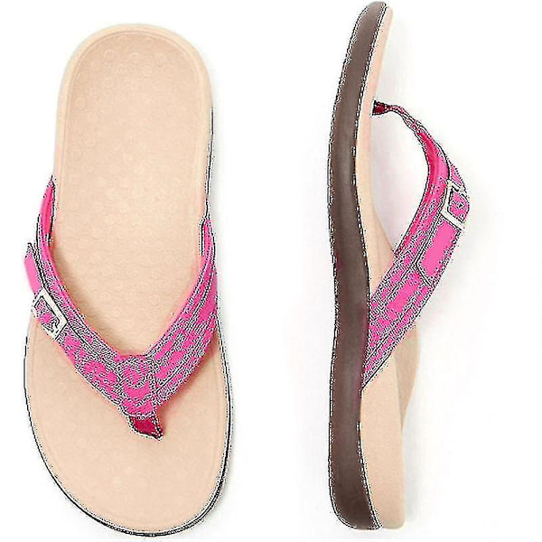 Vionic Thong Sandaler Med Spænde Dame Casual Skridsikker Flip-flop Strandsandal @ Red 43