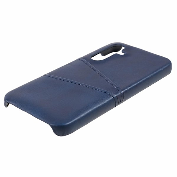 For Samsung Galaxy S24 Etui Anti-Drop PU+PC Telefon Cover med 2 Kortpladser Blue