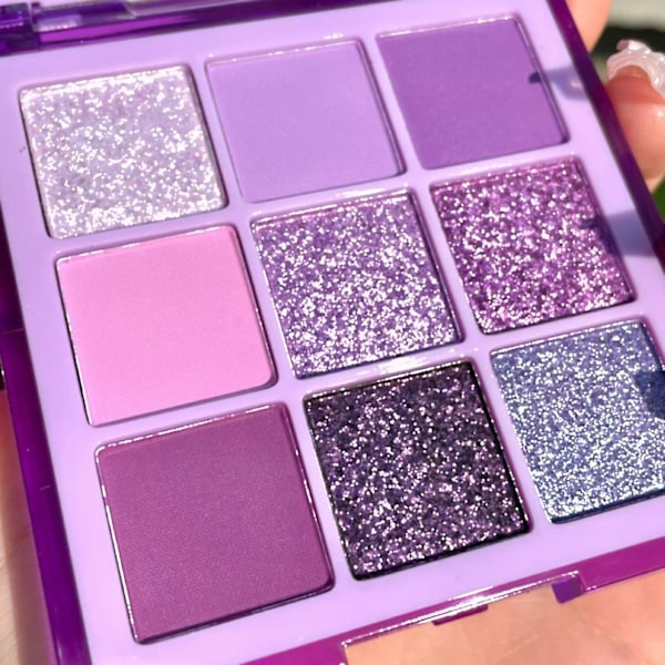 Øjenskygge Raspberry Sauce Lilla Ni Farver Lysne Øjne Modifikation Polariseret Diamant Lilla Scene Makeup Palette
