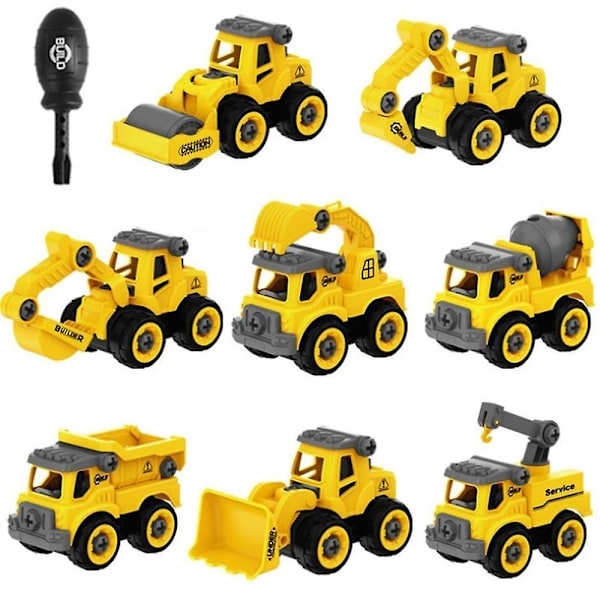 Ingeniørkjøretøy leker konstruksjon gravemaskin traktor bulldoser brannbil modeller barn lekebil gutter leker for barn gaver Excavator