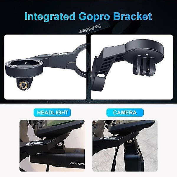 Cykelcomputer Holder Forlængelsesstativ Bjerg- og Landevejscykel Stopur Fastgjort Sæde GPS Forlængelsesstativ Lille G+s1 Forlængelsesstativ S1 bracket with logo