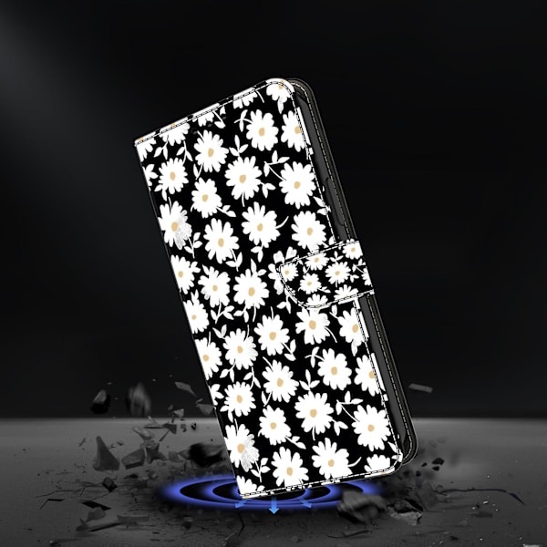 For Motorola Moto G84 5g Nahkakotelo Painettu 3d Kuvio Jalusta Iskunkestävä Puhelimen Kansi Floral