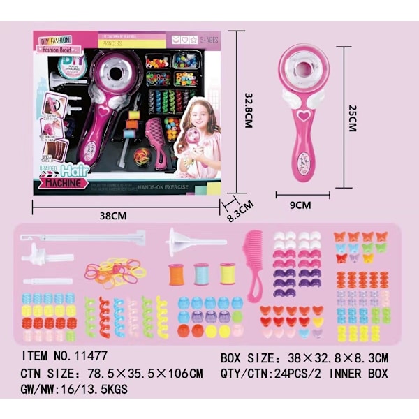 Bling Bling Ultimate Glam Set - Kiinnitä timantit hiuksiin, monivärinen Big box hair braider