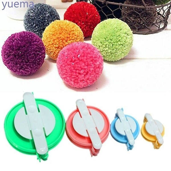 8 st 4 storlekar fluff boll vävare pompom maker stickning vävstol kit barn DIY Diy hantverk leveranser maker stickning verktyg   fingerfärdighetsspel