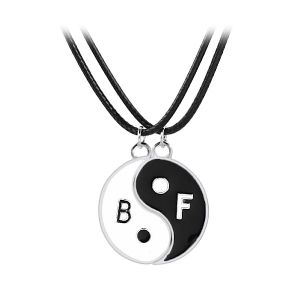 Yinyang Bff Par Halskæde Kæde til Kvinder Mænd Personlig Matchende Puslespil Diagrammer Bedste Ven Halskæder Gaver til Kæreste Valentinsdag Tai Chi [4]