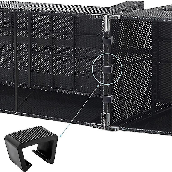 Evago Rattan Møbelklips Multifunktionel Vikkerklips Sofaforbindelse Fastgørelse Holdbar Udendørs 5.25cm