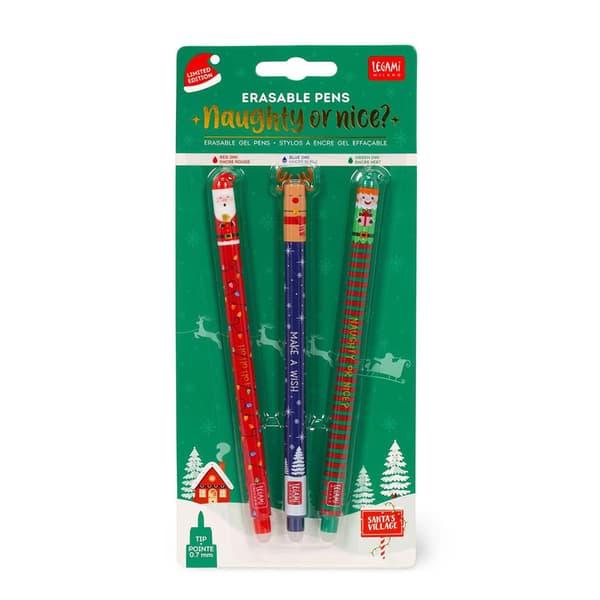 Viskelæder pen sæt julespecialudgave - den perfekte søde julegave Green