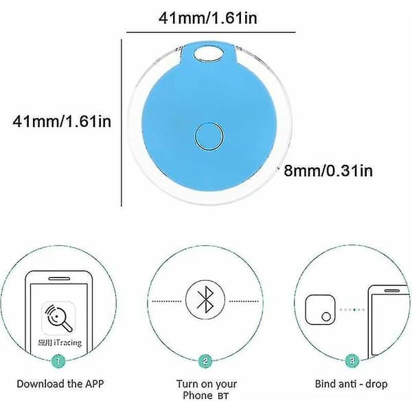 4-pak Mini GPS Tracker Vandtæt Bærbar Bluetooth Tracker Til Bagage/Børn/Kæledyr/Kat/Hund Premium