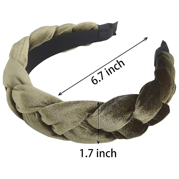 Huvudband för kvinnor Sammet flätade pannband Mode hårband Criss Cross håraccessoarer