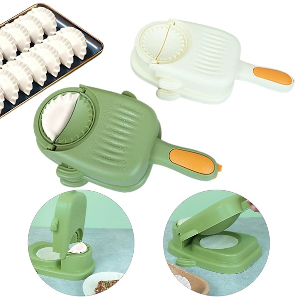 Køkken Dumpling Maker Dumpling Skin & Dumpling DIY Making Tool Hvidløg Grinder 3-i-1 Gadgets Dumpli Green