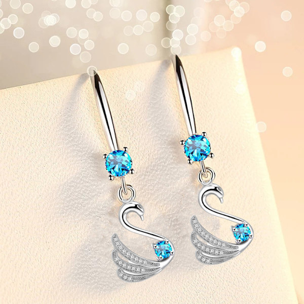 Ørepynt Damer Ørepynt Temperament Krystall Diamant Ørepynt Blue Diamond