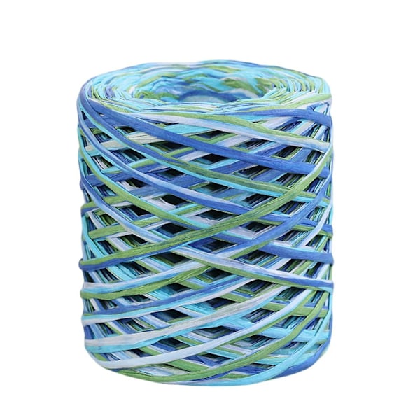 1 Roll Paper Cord Recyclable DIY Clear Texture Hand-knitted Wrapping Raffia Straw for Festival