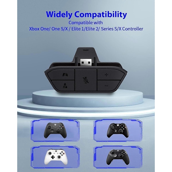 Stereo Headset Adapter til Xbox One, Xbox Headset Adapter, Xbox One Headset Adapter, Juster Lydbalance