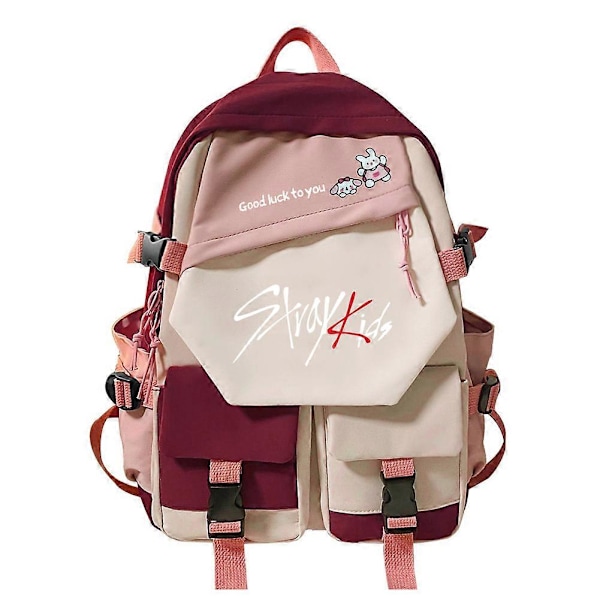 Stray Kids Reppu - Korean tyyli Felix koululaukku pojille ja tytöille Mochila -opiskelijoiden reppu 2