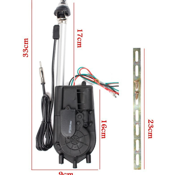 Universal bilradioantenne med automatisk elektrisk antenne