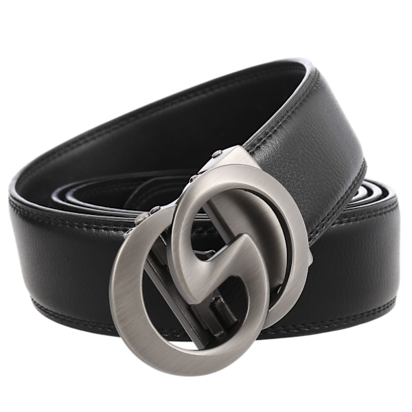 Luksus Vintage GG Belte H Spenne Menn Kvinner Ekte Lær Kjole Stropp Dobbel G Belte Dumb gun sweep buckle + black belt 110cm-130cm