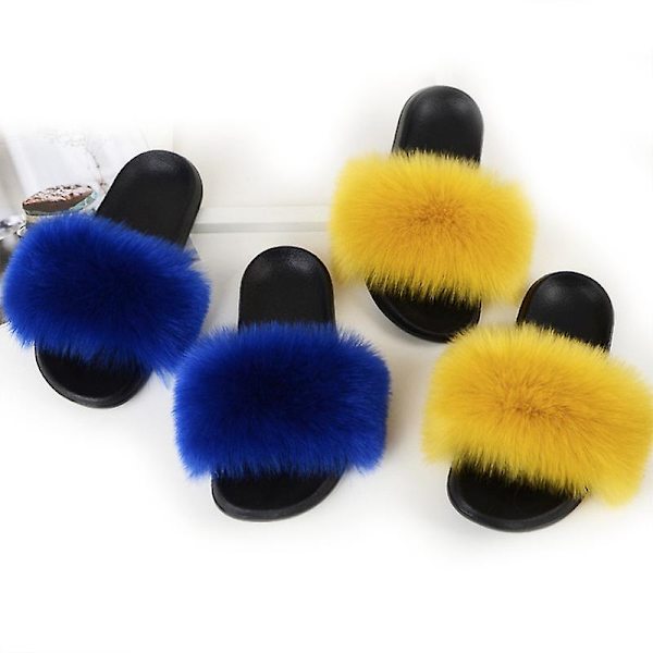 Mimigo Naisten Tekoturkisliukumattomat Naisten Liukumattomat Karvaiset Sandaalit Flip Flop Karvaiset Liukumattomat Pehmeät Tasaiset Sisä- ja Ulkokäyttöön 12 SIZE 40-41