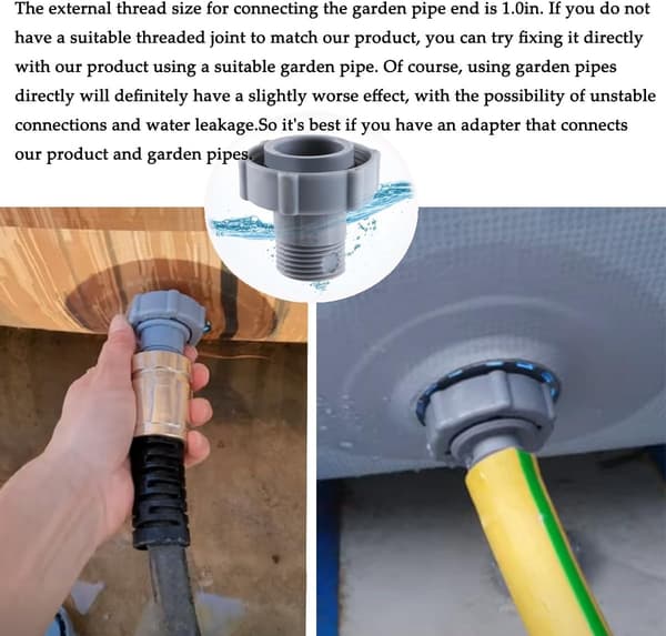 2-pak kompatibel med P6A1420 pool-connector til pools 1,5 tommer BestWay pool-dræn-connector