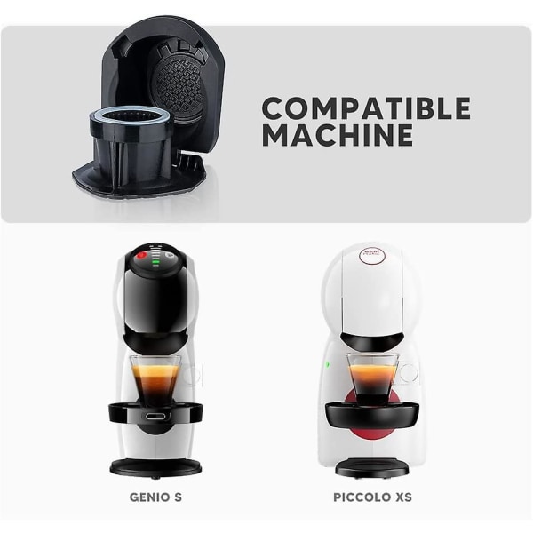Kapseladapter kompatibel med Nespresso Dolce Gusto, kaffekapselkonverter, integreret flip-up-kaffemaskinetilbehør