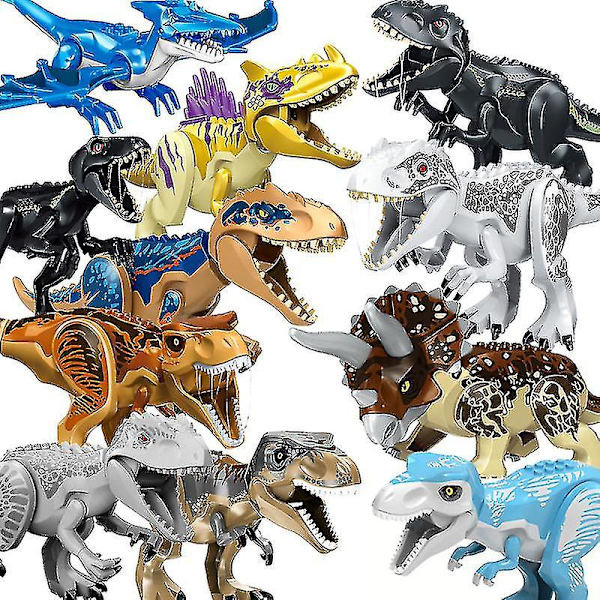 Samlet byggeklodser legetøj Dinosaur World Tyrannosaurus Børn Dyr Model Klodser Legetøj