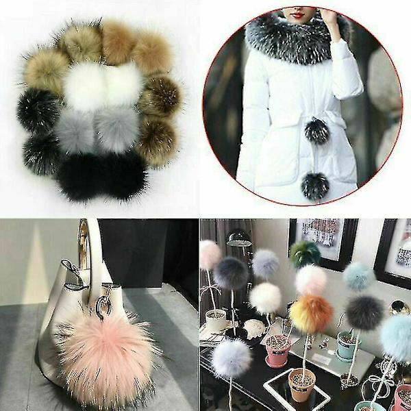 12 stk/pakke 10 cm DIY Pompom-baller Kunstig pelskule for Pompom-luer Tilbehør Ny C