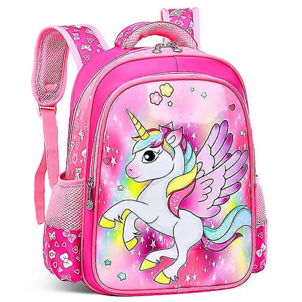 Børne Unicorn Rygsæk Unicorn Skoletasker Letvægts Førskole Rygsæk Bogtaske Gaver Rose Red