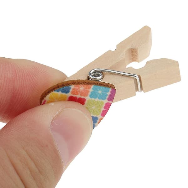 50 st Mini Träklämmor Bröllopsfoto Papper Pins Klädnypor Träklämmor 1#