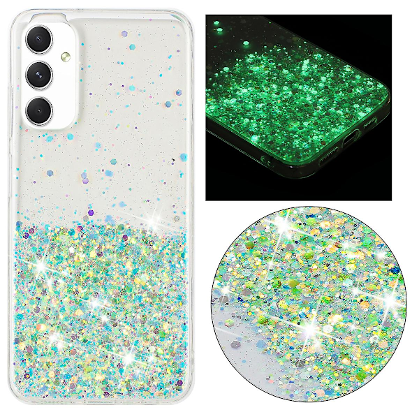 For Samsung Galaxy A05s 4G Luminous Phone Cover Epoxy Glitter Sparkle TPU Phone Case