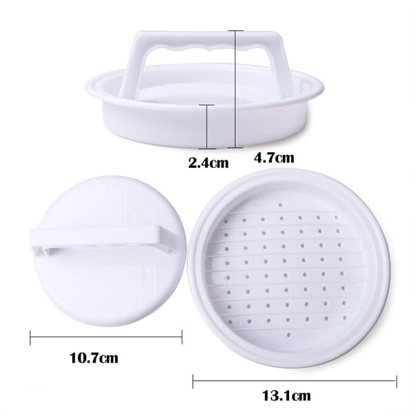 2-pack plast hamburger multifunktionell köttpress hamburgerpress köksredskap