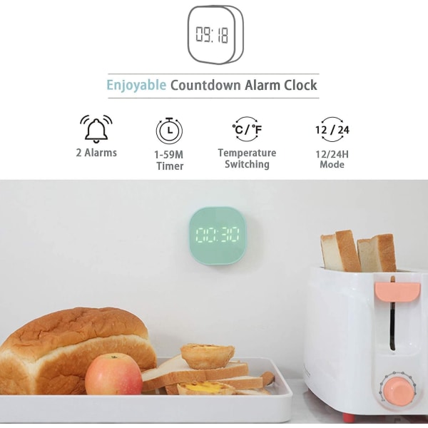 Digitaalinen herätyskello, monitoiminen magneettinen led älykäs anturi Ihana lasten herätyskello, pöytämakuuhuone keittiö pieni lahja kompakti kello