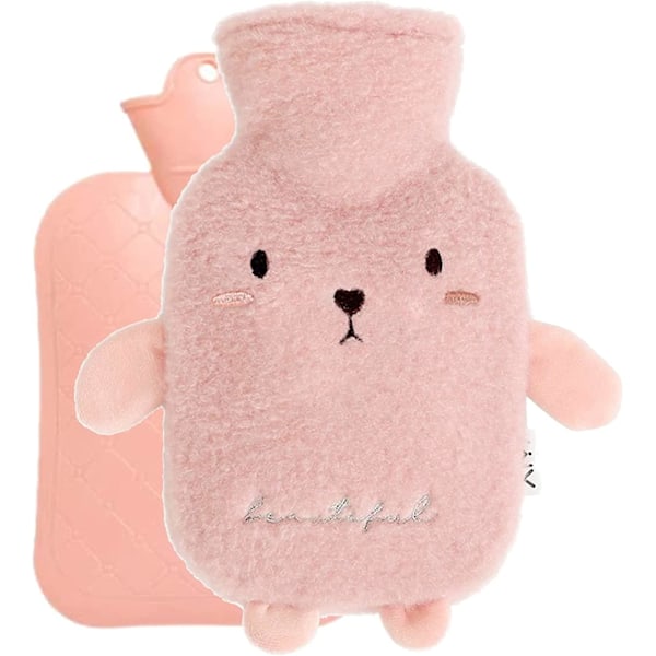 Animal Hot Water Bottle, 1l Thermoplastic Hot Water Bag, Rubber Hot Water Bottles With Soft Cover, For Neck, Shoulder And Leg Pain Relief, Suitable Fo