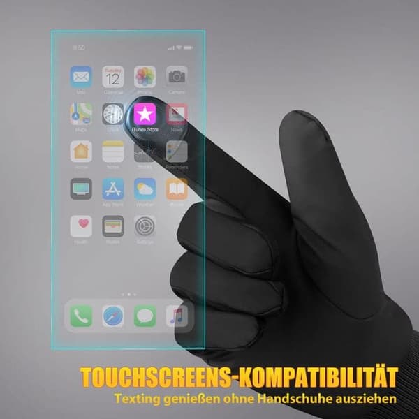 Vanntett, vindtett og lett vinterhansker med touchskjerm